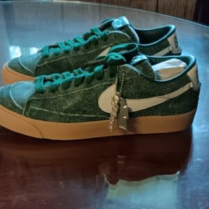 Nike Forest Green Sneakers with White and Tan Accents Devin Booker Chevy Edition